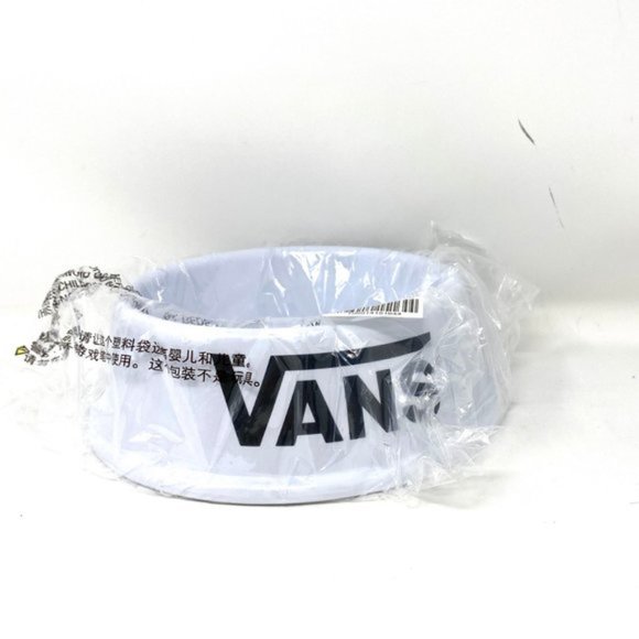 VANS 196014151644 Pet Bowl Diameter 6.5 In Plastic White Checkerboard Logo Print - Picture 2 of 5